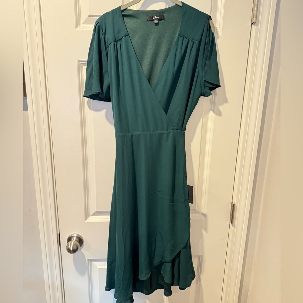Lulu’s Forest Green Wrap Dress